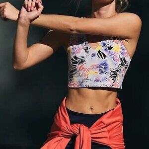 #274 NWT Free People Never Better Printed Crop in Mystic Floral Combo